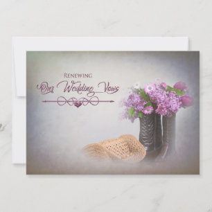 Invitación a la renovación del voto boda, botes/fl
