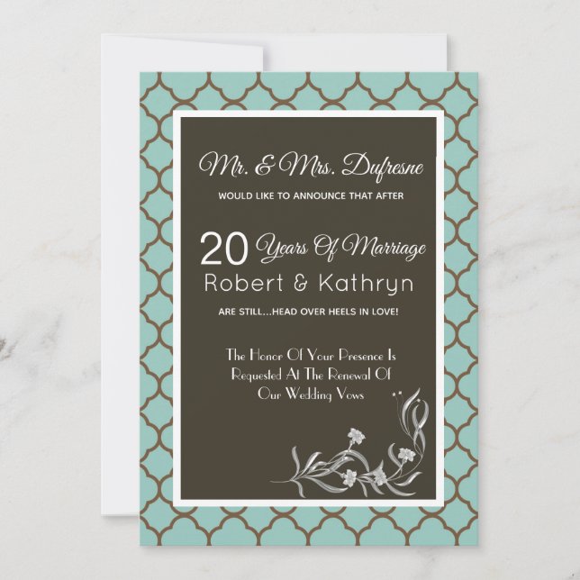 Invitación a la renovación del voto de Boda "Todav (Anverso)