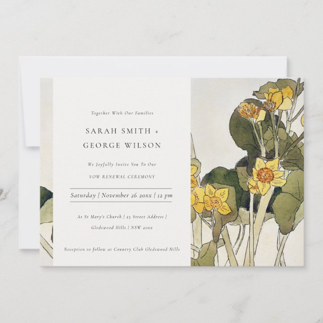 Invitación a la renovación del voto floral de Daff (Anverso)