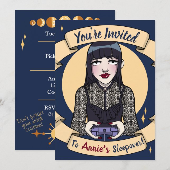Invitación a la resonancia de Chica de gótico Game (Anverso / Reverso)