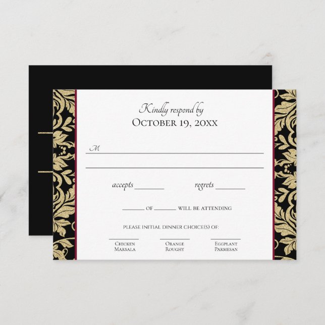 Invitación a la respuesta simple y elegante de Dam (Anverso / Reverso)