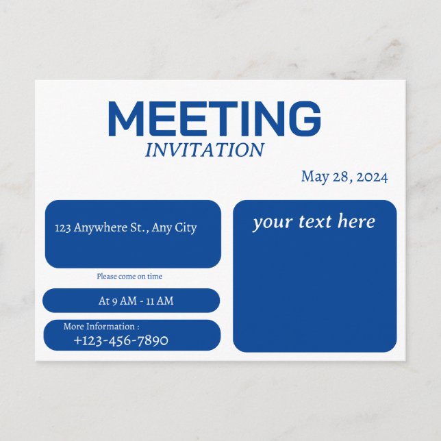 Invitación a la reunión (Anverso)