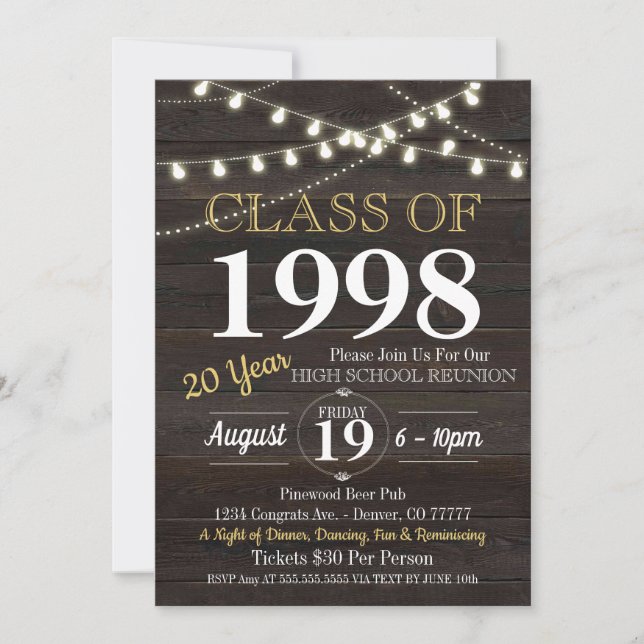 Invitación a la Reunión - ¡Cualquier año! (Anverso)