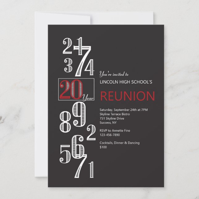 Invitación a la Reunión de 20 años (Anverso)