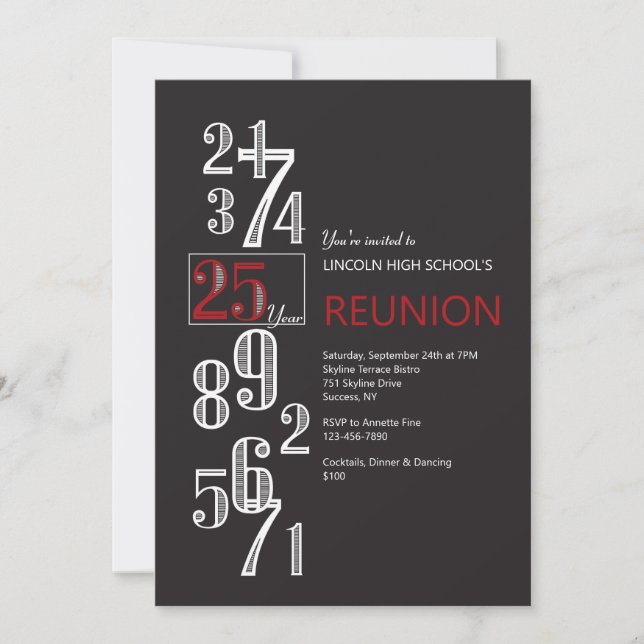 Invitación a la Reunión de 25 años (Anverso)
