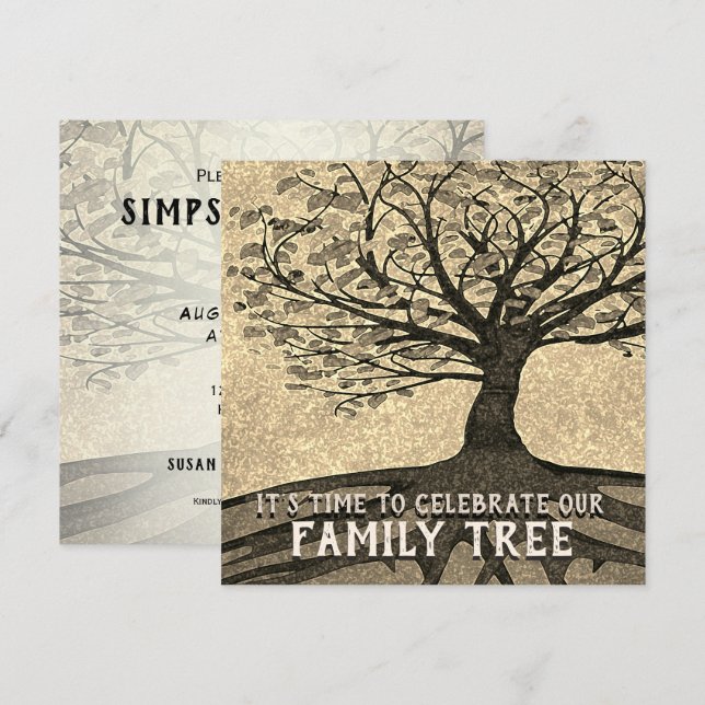 Invitación a la Reunión de Árboles Familiares (Anverso / Reverso)