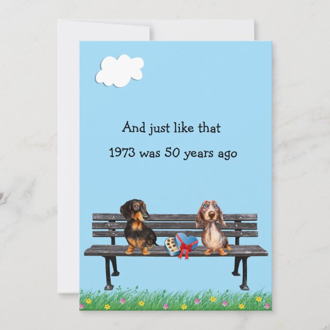 Invitación a la Reunión de Dachshund por 50 años (Anverso)