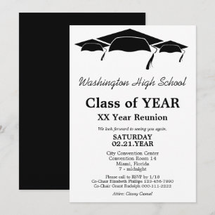 Invitación a la reunión de exalumnos de graduación