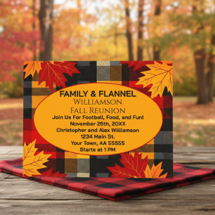 Invitación a la Reunión de Flannel y la Familia