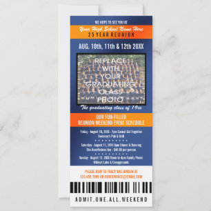 Invitación a la Reunión de la Clase Ticket de Foto