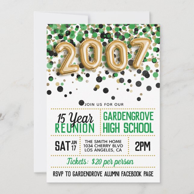 Invitación a la Reunión de la Escuela Secundaria d (Anverso)