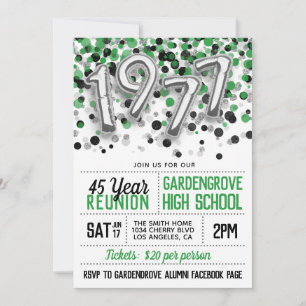 Invitación a la reunión de la escuela secundaria u