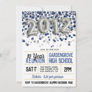 Invitación a la reunión de la escuela secundaria y
