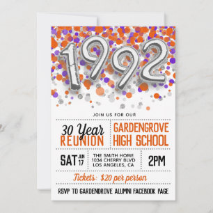 Invitación a la reunión de la escuela secundaria y