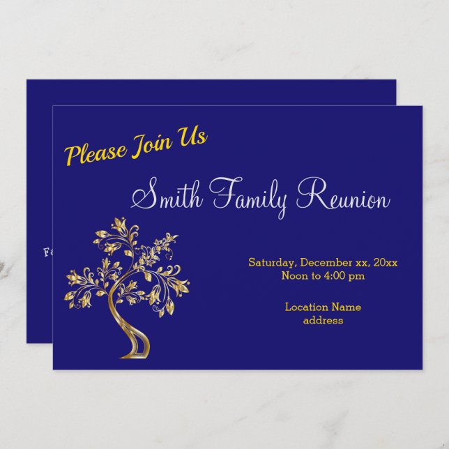 Invitación a la Reunión de la Familia Azul (Anverso / Reverso)