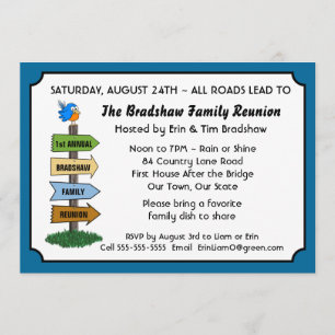Invitación a la Reunión de la Familia Bluebird