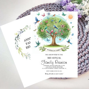 Invitación a la reunión de la familia de árboles d