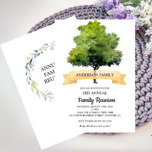 Invitación a la reunión de la familia de árboles d