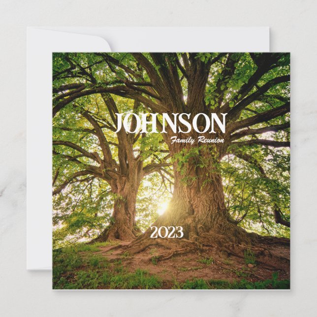 Invitación a la reunión de la familia de árboles f (Anverso)