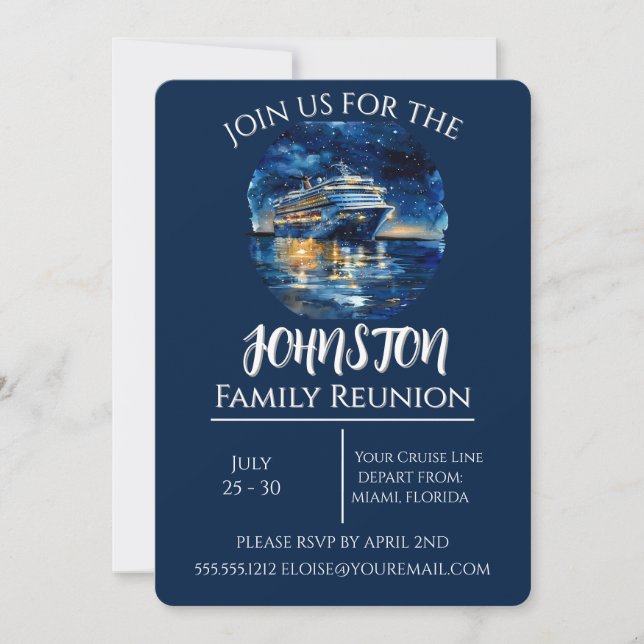 Invitación a la Reunión de la Familia de Cruceros  (Anverso)