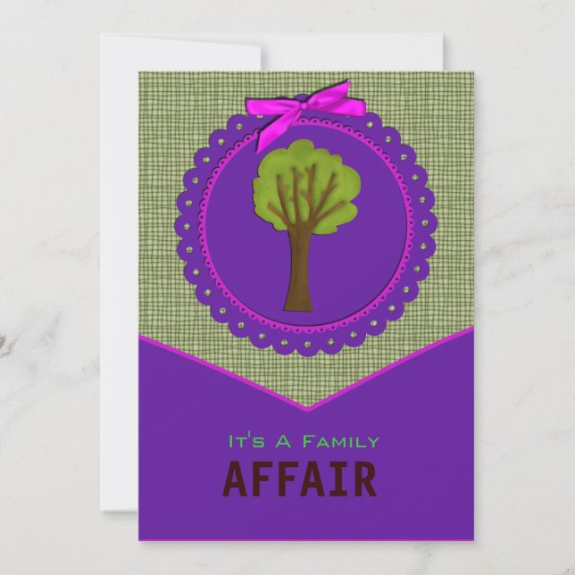 Invitación a la reunión de la familia de diseño de (Anverso)