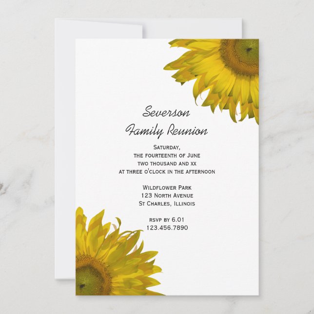 Invitación a la reunión de la familia de los giras (Anverso)