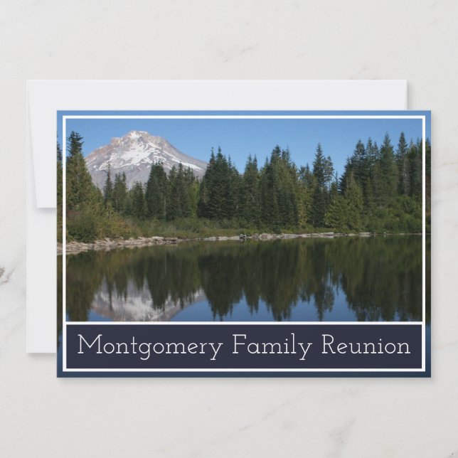 Invitación a la Reunión de la Familia Mountain Lak (Anverso)