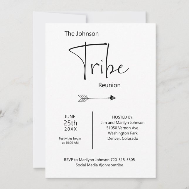 Invitación a la Reunión de la Familia Tribuna (Anverso)