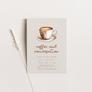 Invitación a la reunión de negocios de café y conv
