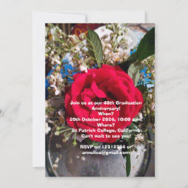 Invitación a la reunión del aniversario de graduac