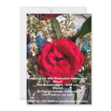 Invitación a la reunión del aniversario de graduac