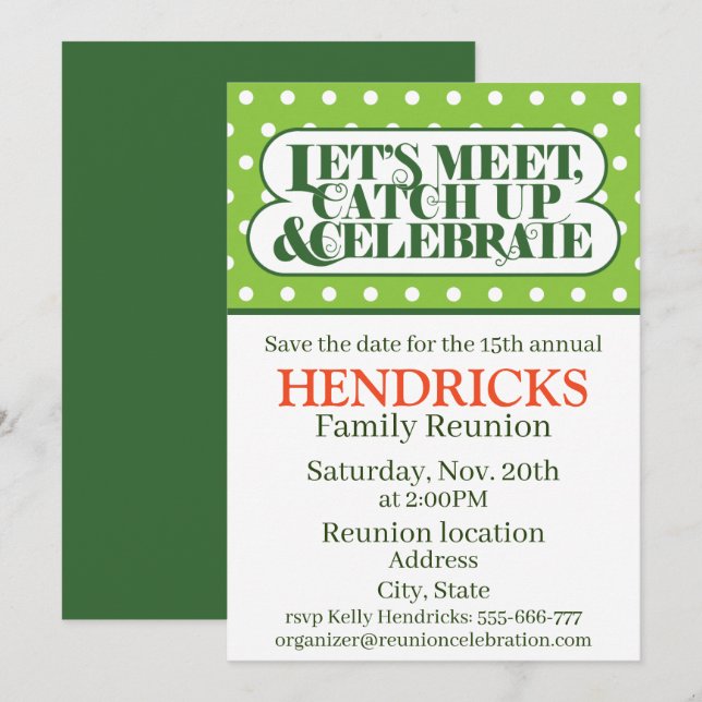Invitación a la Reunión Familiar (Anverso / Reverso)