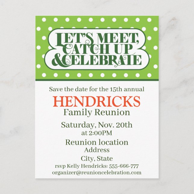 Invitación a la Reunión Familiar (Anverso)