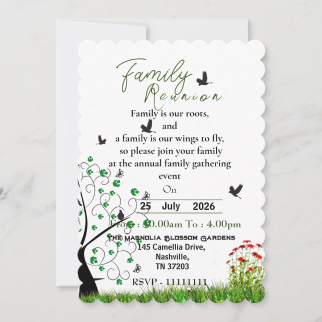 Invitación a la Reunión Familiar (Anverso)