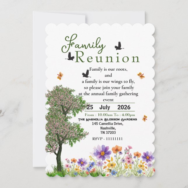 Invitación a la Reunión Familiar (Anverso)