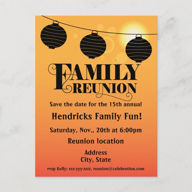 Invitación a la Reunión Familiar (Anverso)