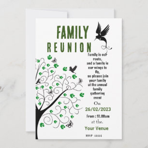 Invitación a la Reunión Familiar Birds