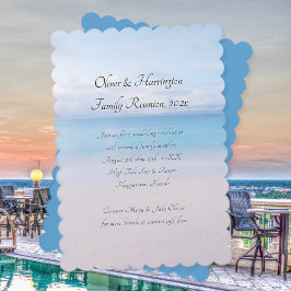 Invitación a la Reunión Familiar Calm Ocean Beach