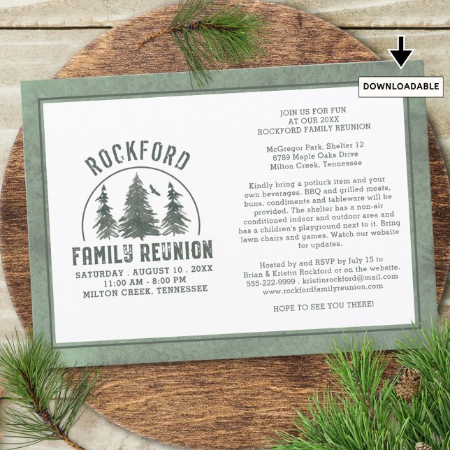 Invitación a la Reunión Familiar de Árboles Forest (Subido por el creador)