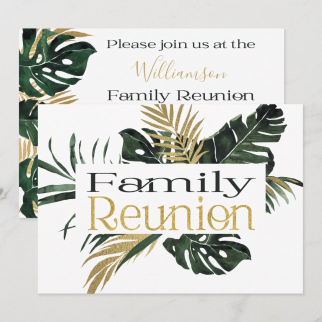 Invitación a la Reunión Familiar Fiesta Picnic (Anverso / Reverso)