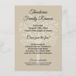 Invitación a la Reunión Familiar Natural de Árbole