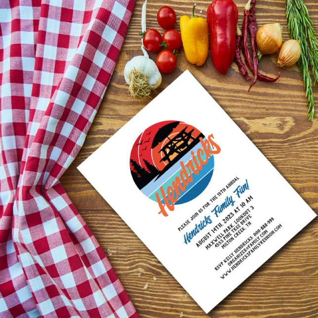 Invitación a la reunión familiar retro (Subido por el creador)