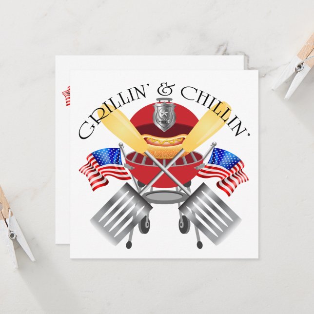 Invitación a la reunión policial de Grillín' y Chi (Anverso/Reverso In Situ)