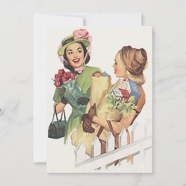 Invitación a la reunión social de Retro Neighborho (Anverso)