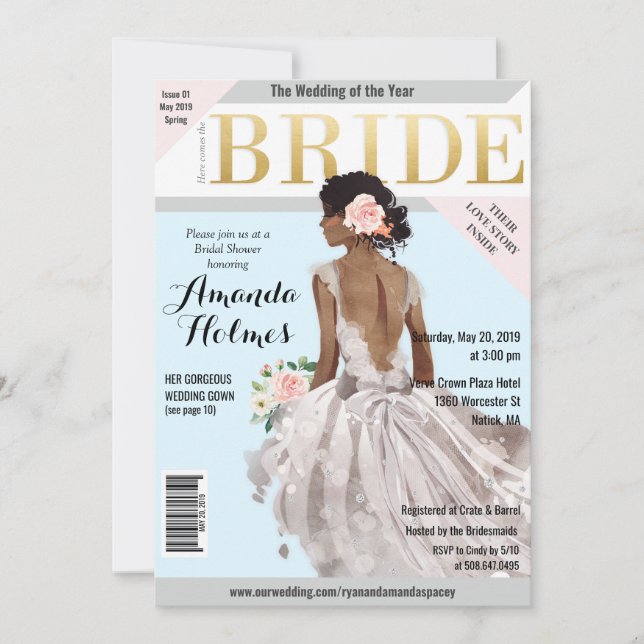Invitación a la revista Bridal Shower Fashion (Anverso)