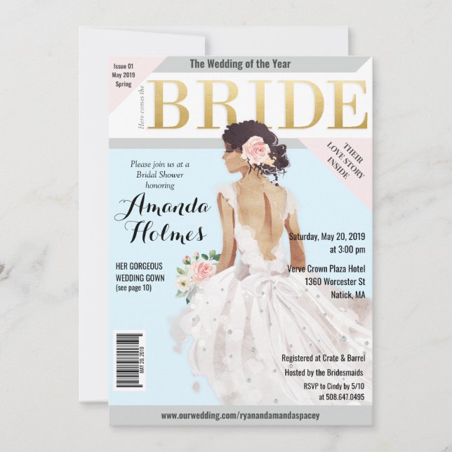 Invitación a la revista Bridal Shower Fashion (Anverso)