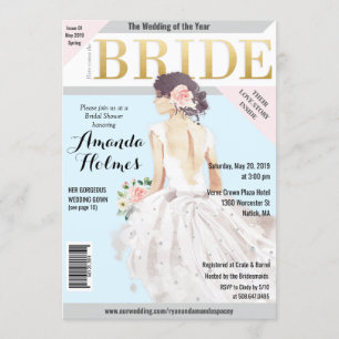 Invitación a la revista de moda para despedida de