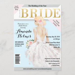 Invitación a la revista de moda para despedida de 