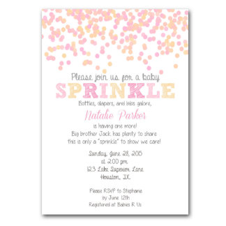 Invitación a la rociada de bebé confetti