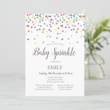 Invitación a la rociada de bebé confetti - Baby Sh